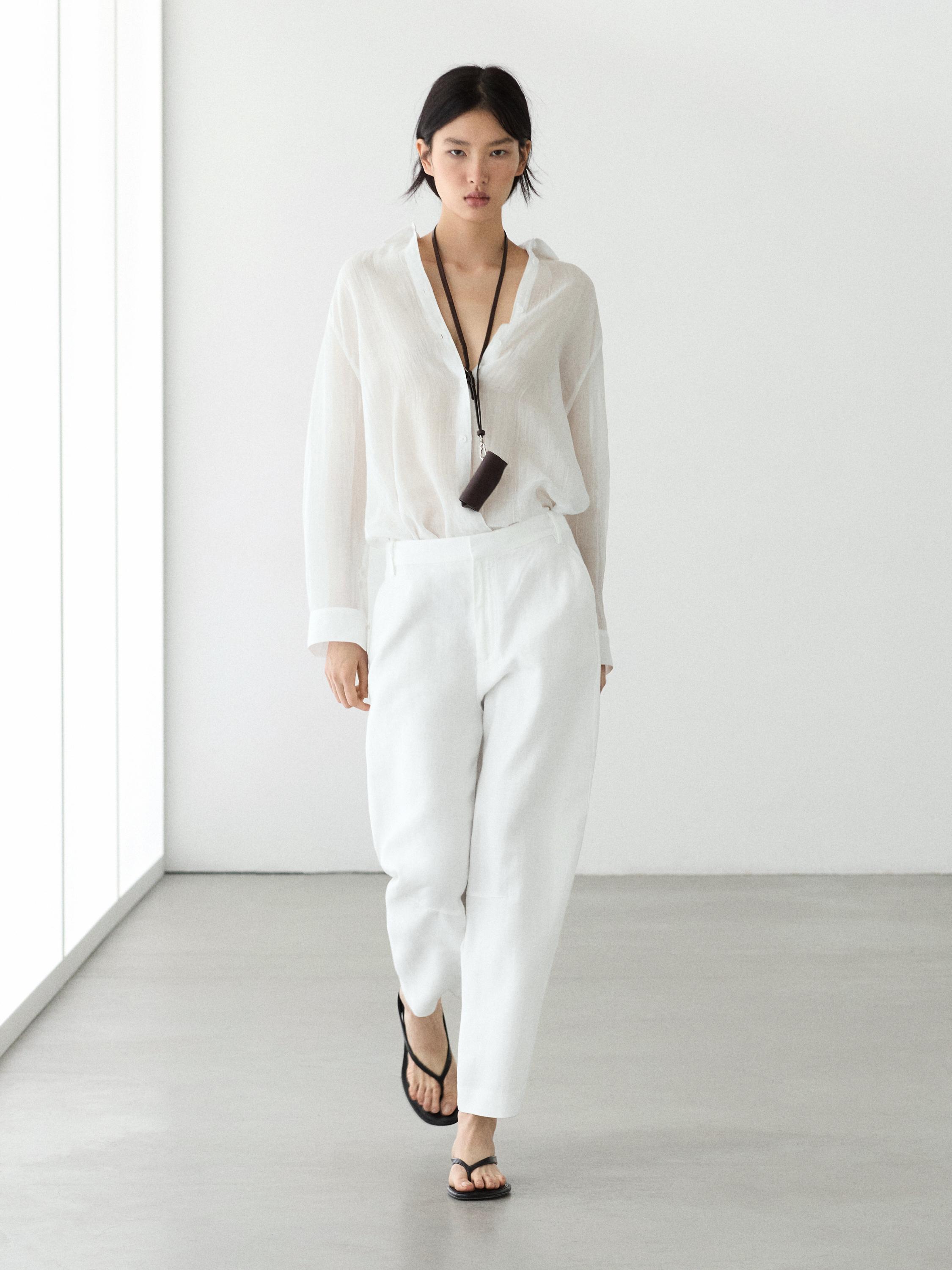 Pantalon fluide 100 % lin